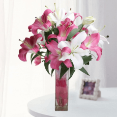Pink Lily Vase