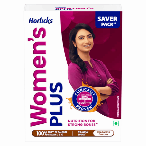 Women's Horlicks Health and Nutrition Drink, 400 gm, Chocolate Flavor Refill Pack