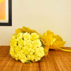 15 Yellow Carnations Bunch