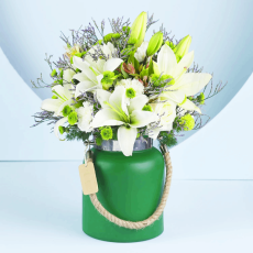 Mixed White Flower Jar