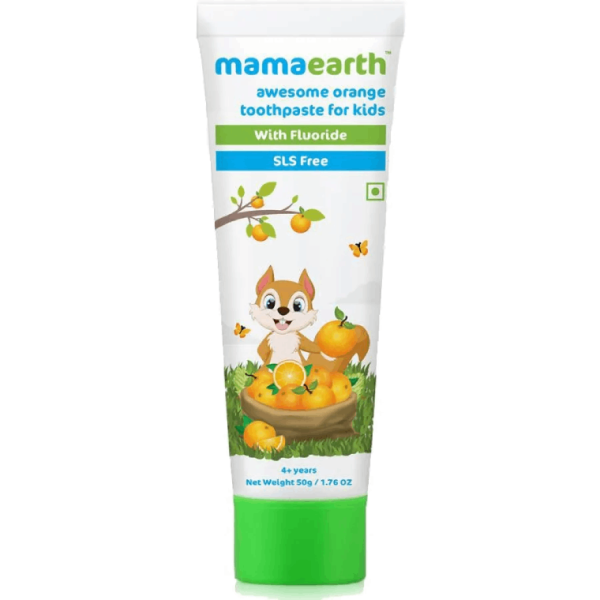 Mamaearth Orange Toothpaste For Kids, 50 g
