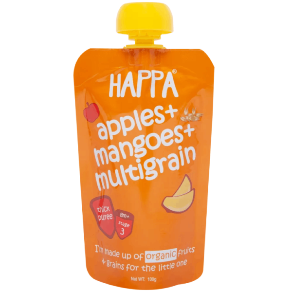 Organic Apple, Mango & Multigrain Puree, 8 Months+