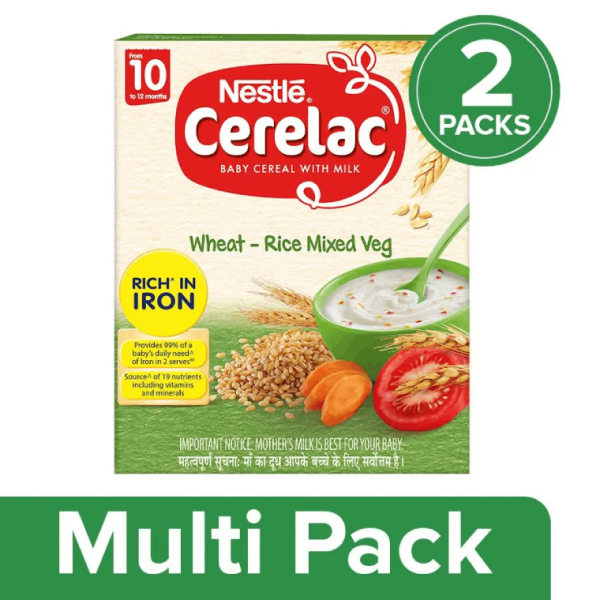 Cerelac Baby Cereal With Milk, Wheat-Rice Mixed Veg
