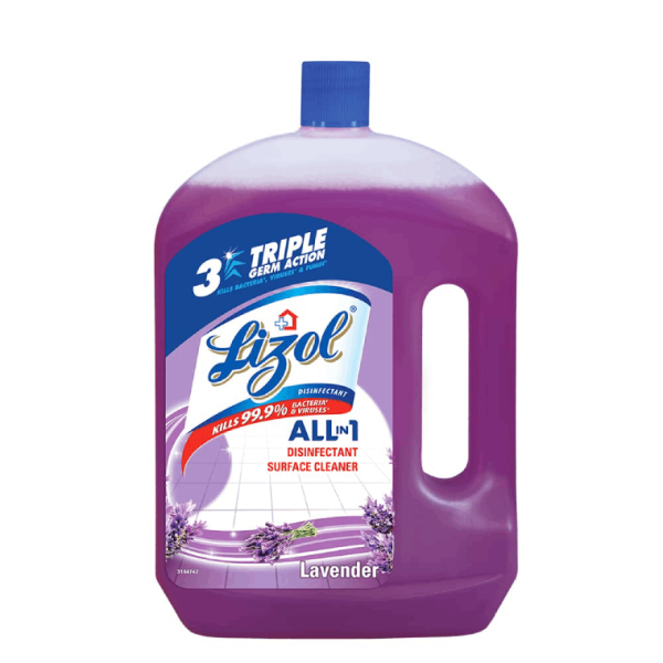 Lizol Disinfectant Surface & Floor Cleaner Liquid, Lavender - 2L 