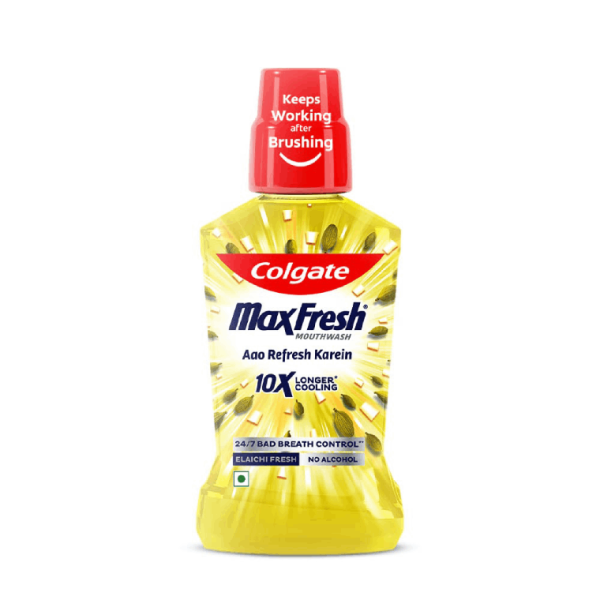 Colgate Maxfresh Plax Antibacterial Mouthwash(Elaichi Fresh) - 500ml