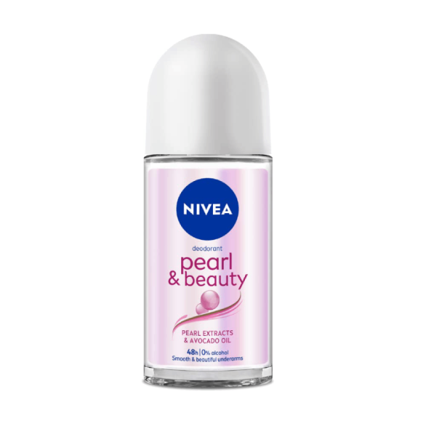 NIVEA Deodorant Roll On, Pearl & Beauty For Women
