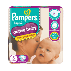 Pampers Active Baby Taped Diapers,...