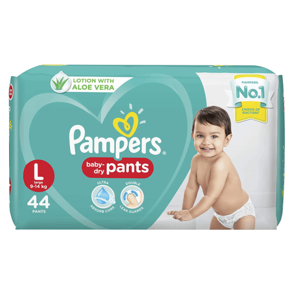 Pampers Diaper Pants, Large, 44 Count for Kids