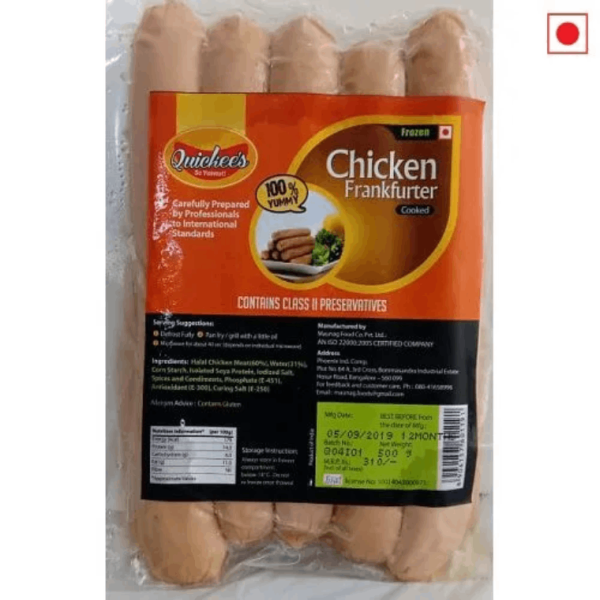 Quickees / Mfc Chicken Frankfurter Sausage 500g