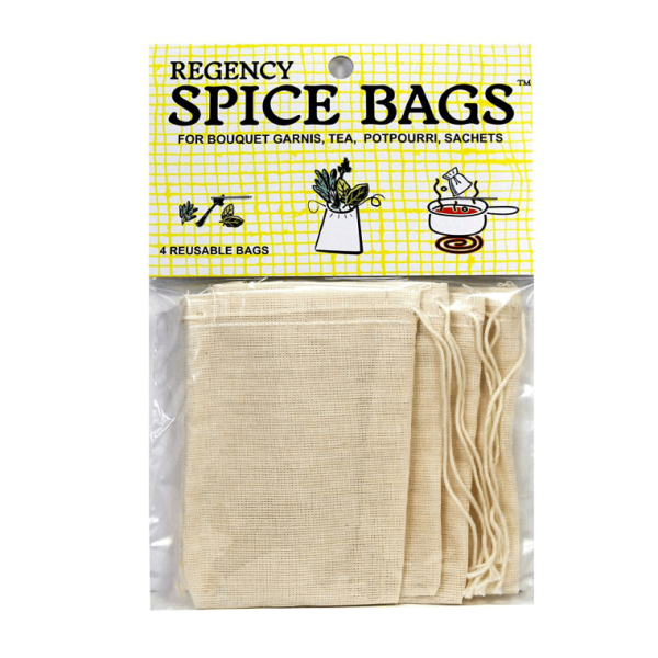 Regency Wraps RW950 Set of 4 Bags with Drawstring for Enclosing Bulk Spices