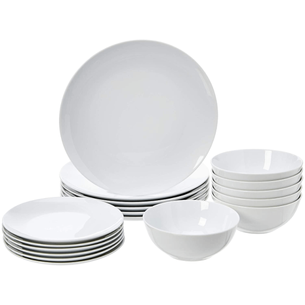 Dinnerware Set - White Porcelain Coupe