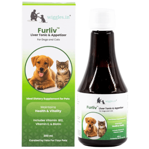 WIGGLES Furliv Liver Tonic for Dogs Cats Appetite Booster