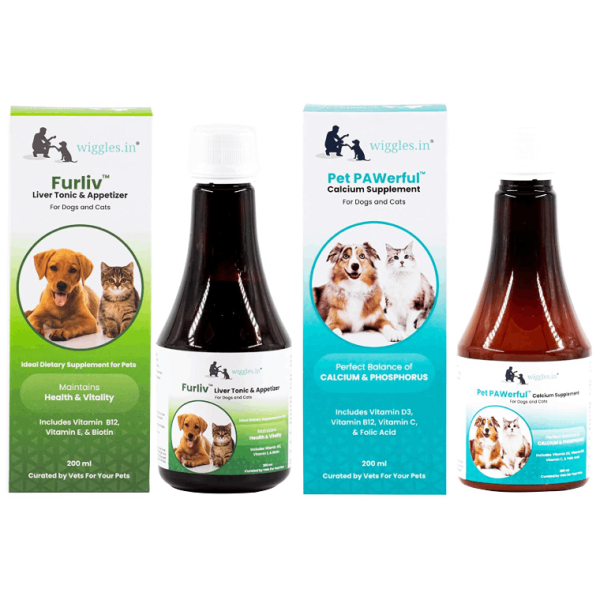 WIGGLES Dog Liver Tonic & Calcium Syrup for Dogs