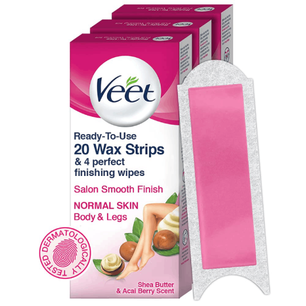 Veet Full Body Waxing Kit Strip For Normal Skin - 20 Strips