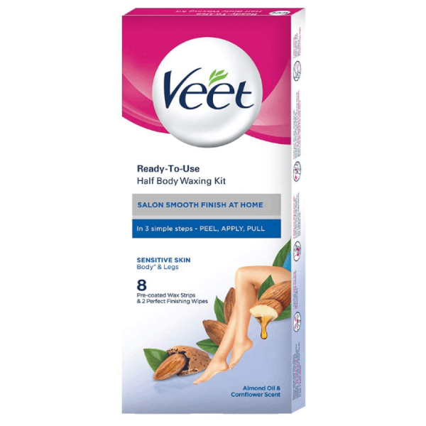 Veet Half Body Waxing Strip Kit for Sensitive Skin