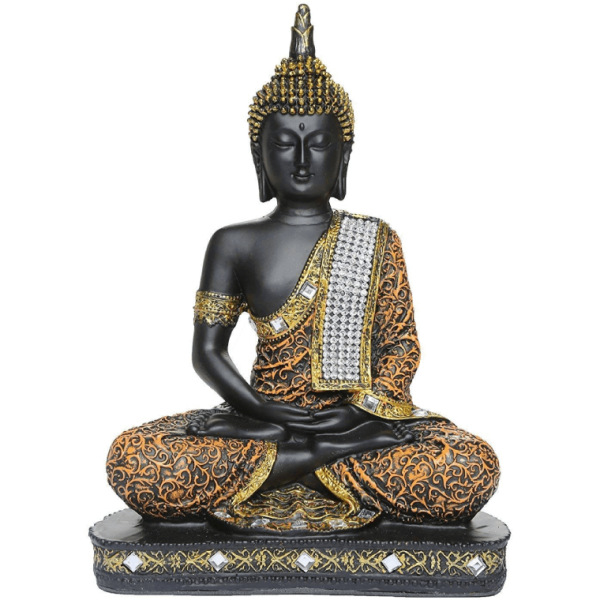 Polyresin Sitting Buddha Idol Statue Showpiece for Home Decor Decoration Gift Gifting Items