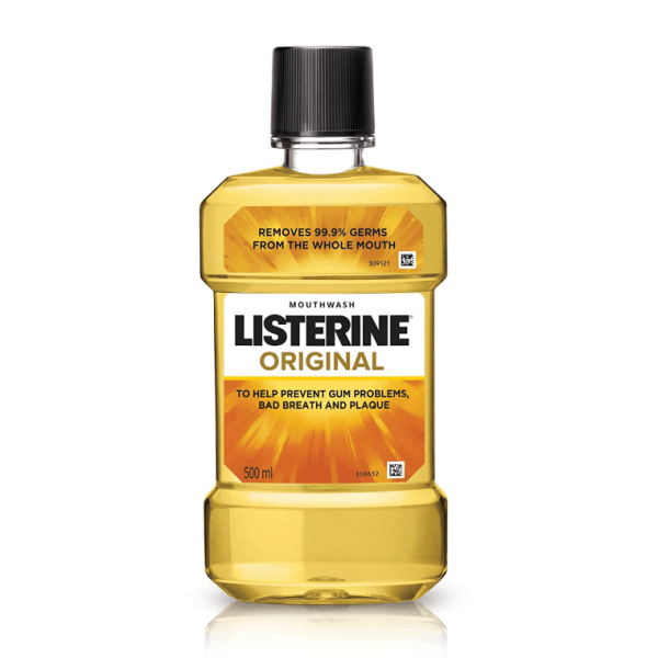 Listerine Original Mouthwash Liquid, Removes 99.9% Germs