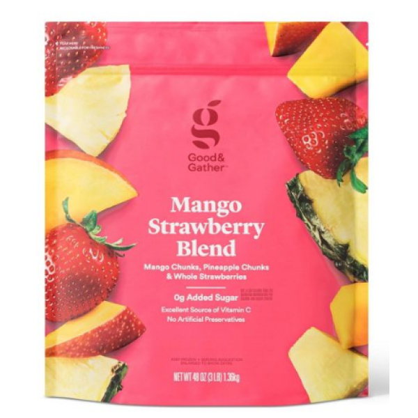 Frozen Mango Strawberry Fruit Blend - 48oz - Good & Gather