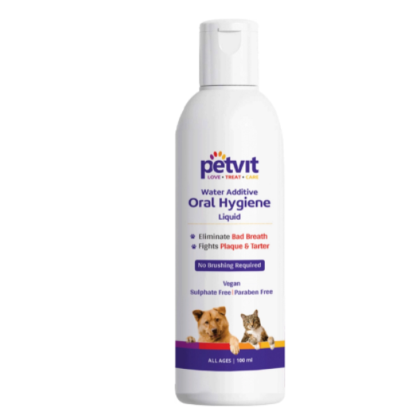 Petvit Oral Hygiene Liquid For Plaque Remover, Teeth Cleaning, Bad Breath (All Breed Dog & Cat)